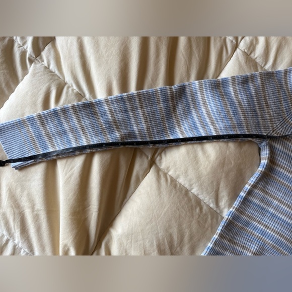 American Eagle Outfitters Blue and Tan Ribbed Top square neck - Picture 4 of 6